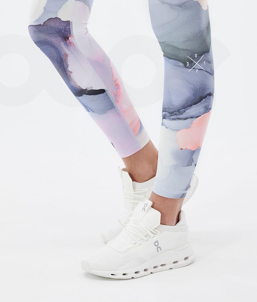 Dope Razor Blot Leggings Dame Lyserød Flerfarvede | DKHK3820