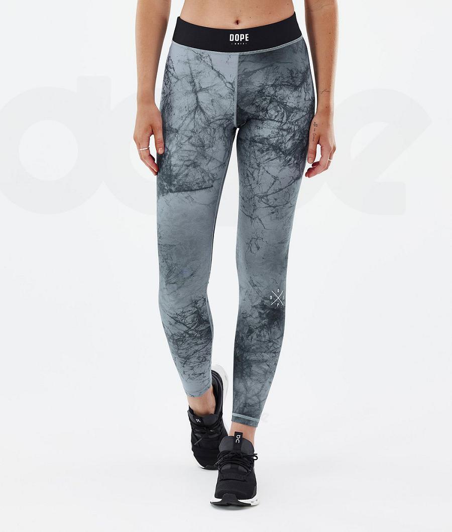 Dope Razor Dirt Leggings Dame Grå Flerfarvede | DKGL3821