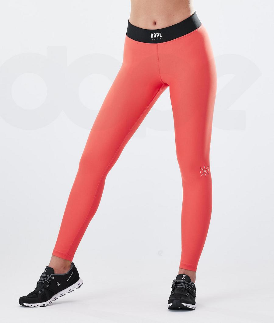 Dope Razor Leggings Dame Orange | DKZG3815