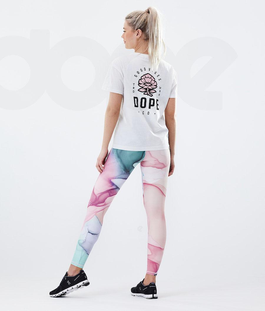 Dope Razor W Leggings Dame Lyserød Flerfarvede | DKAP3825