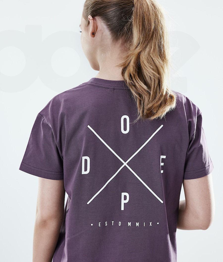 Dope Regular 2X-UP T Shirts Dame Lilla | DKNB3758