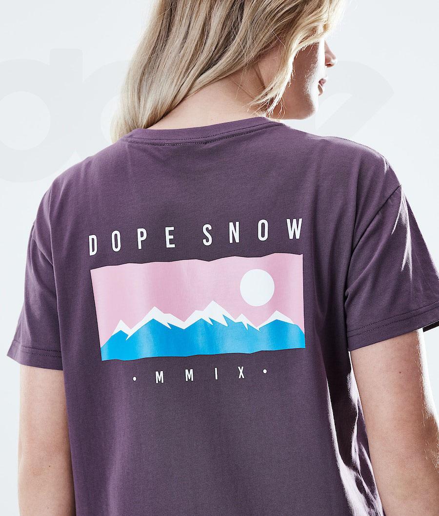 Dope Regular Range T Shirts Dame Lilla | DKFM3770