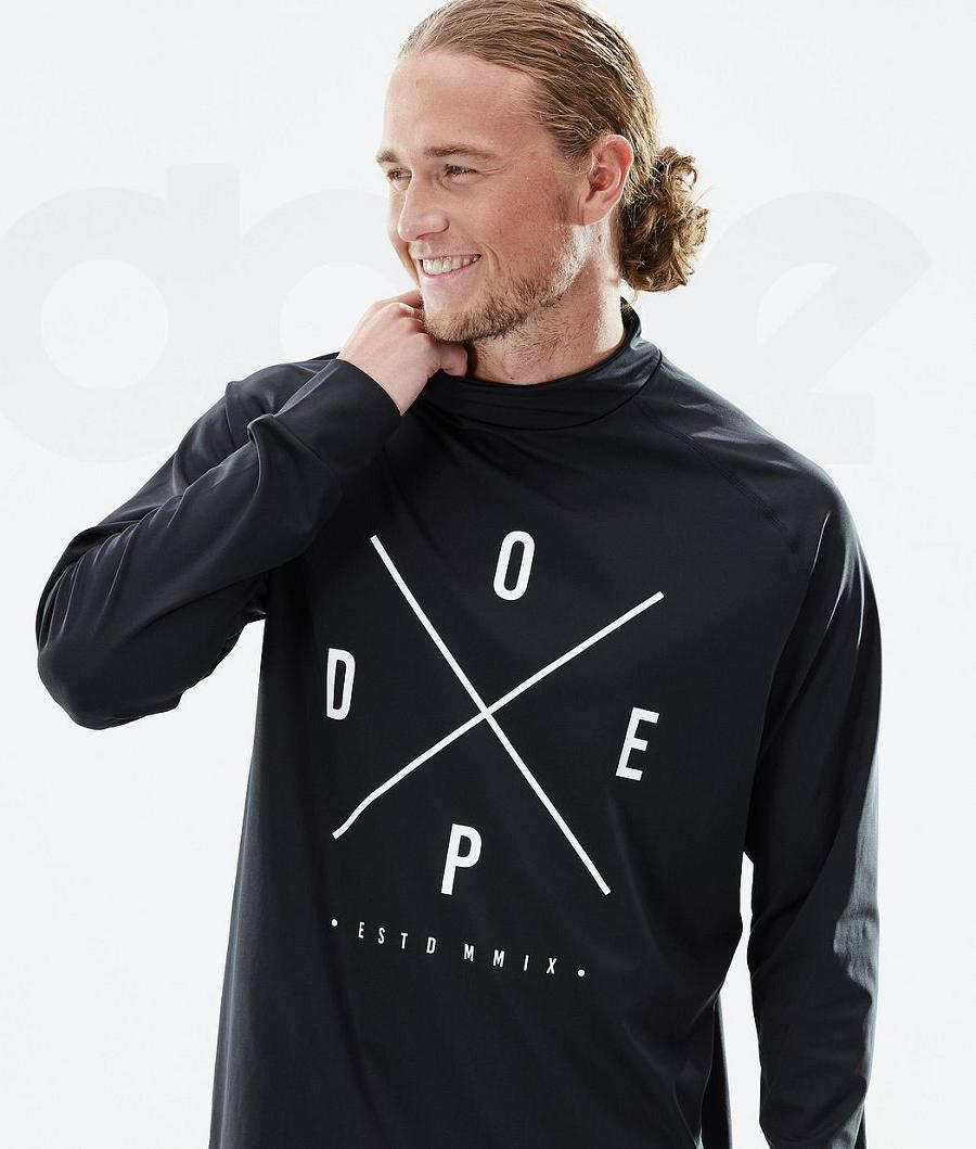 Dope Snuggle 2X-Up 2021 Baselayer Top Herre Sort | DKHK3067