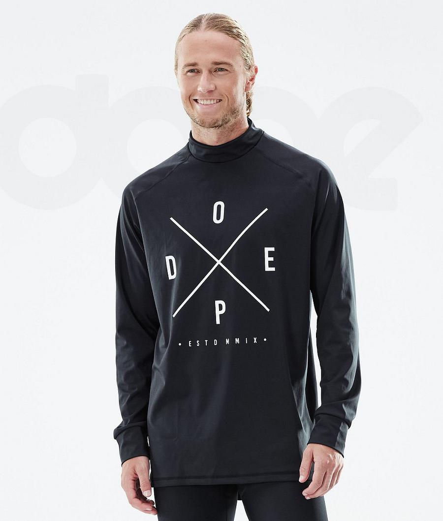 Dope Snuggle 2X-Up 2021 Baselayer Top Herre Sort | DKHK3067