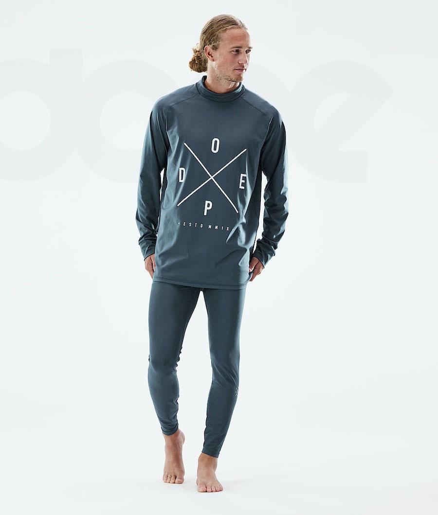 Dope Snuggle 2X-Up Baselayer Top Herre Blå | DKUT3058