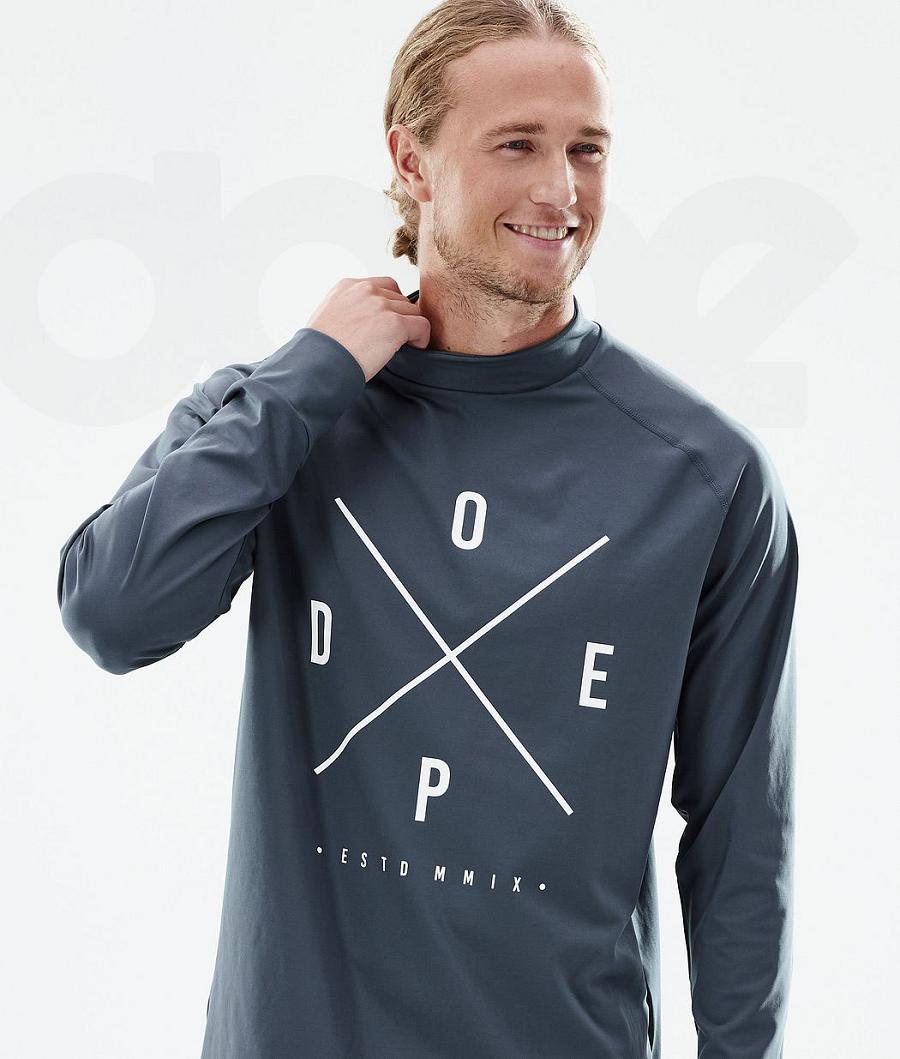 Dope Snuggle 2X-Up Baselayer Top Herre Blå | DKWY3063