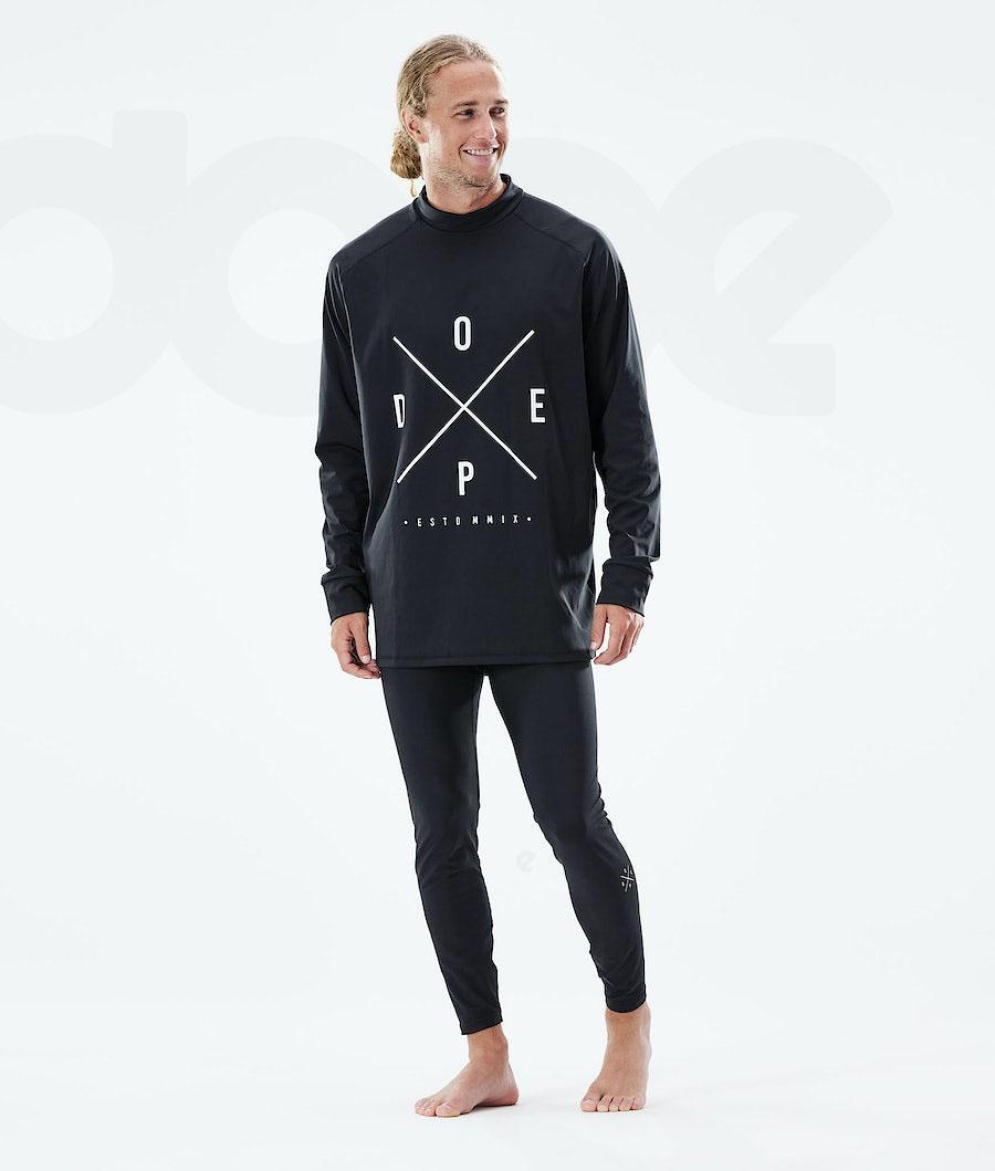 Dope Snuggle 2X-Up Baselayer Top Herre Sort | DKNB3066