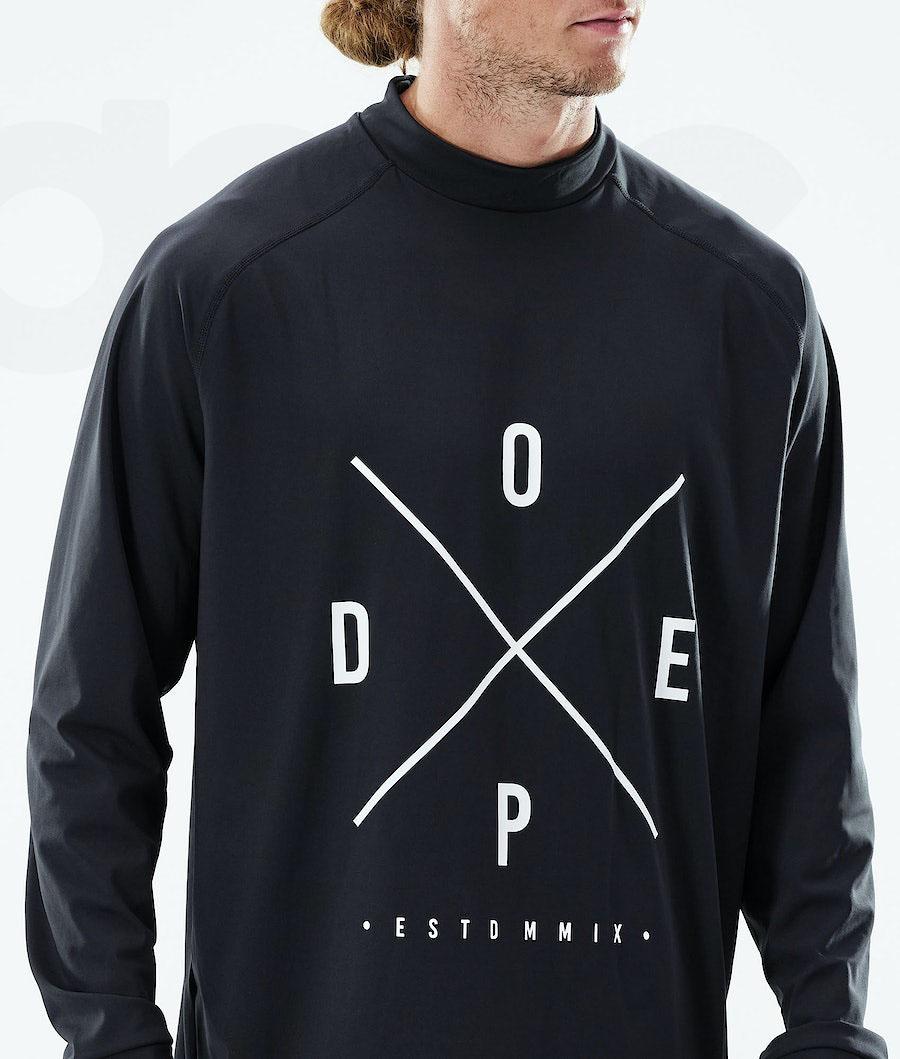 Dope Snuggle 2X-Up Baselayer Top Herre Sort | DKNB3066