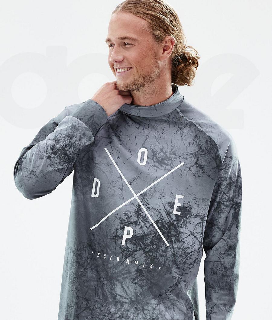 Dope Snuggle 2X-Up Baselayer Top Herre Sølv Grå | DKTV3060