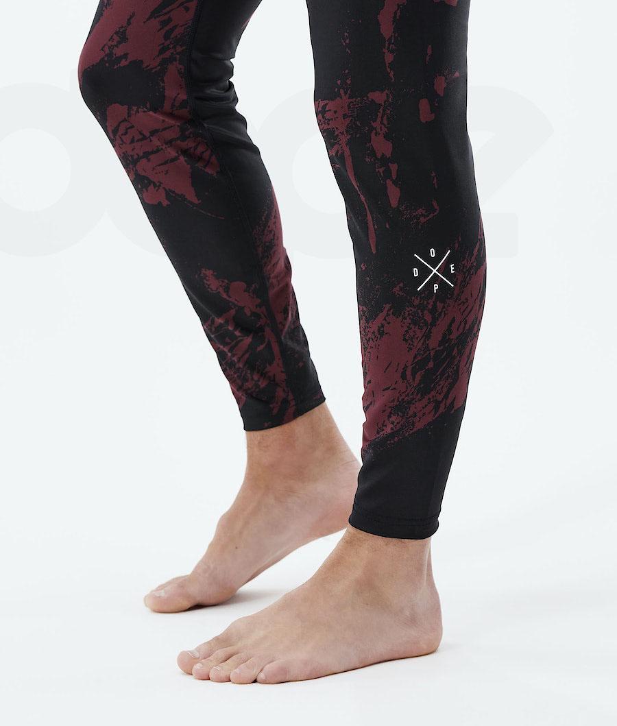 Dope Snuggle 2X-Up Paint Baselayer Tights Herre Bordeaux | DKTV3078