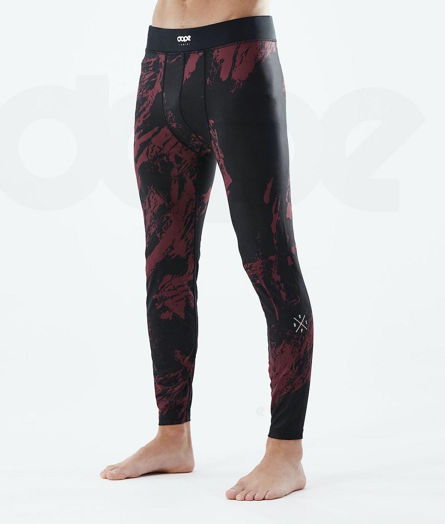 Dope Snuggle 2X-Up Paint Baselayer Tights Herre Bordeaux | DKTV3078