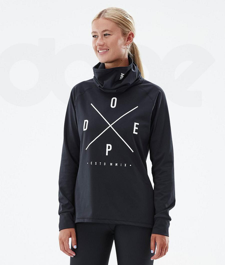 Dope Snuggle W 2X-Up 2021 Baselayer Top Dame Sort | DKHK3897