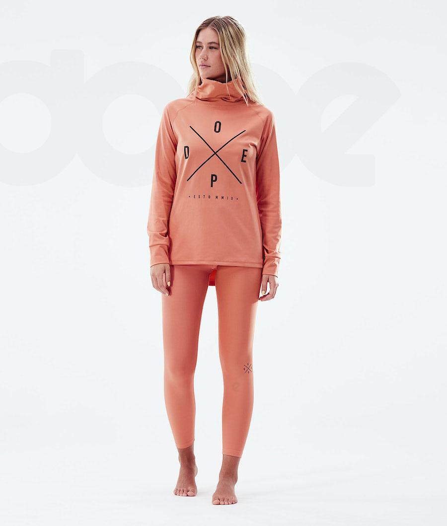 Dope Snuggle W 2X-Up Baselayer Tights Dame Orange | DKEX3910