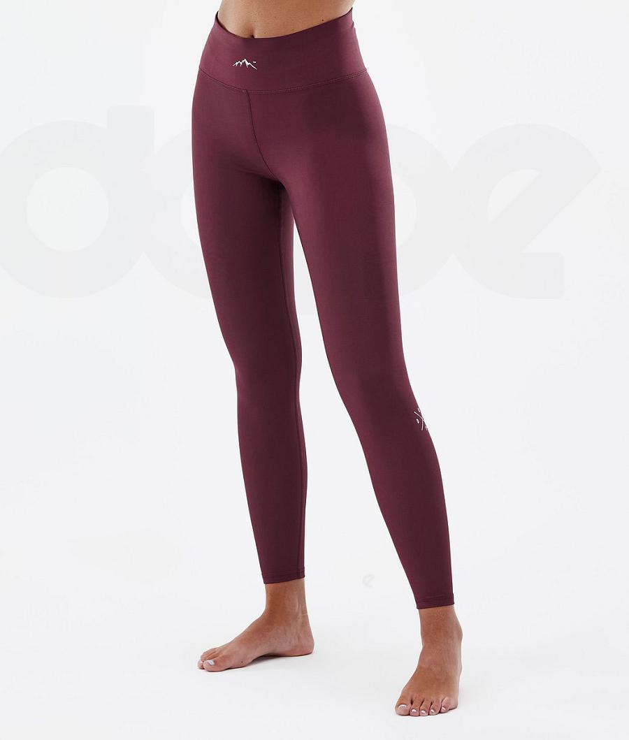 Dope Snuggle W 2X-Up Baselayer Tights Dame Bordeaux | DKQZ3912