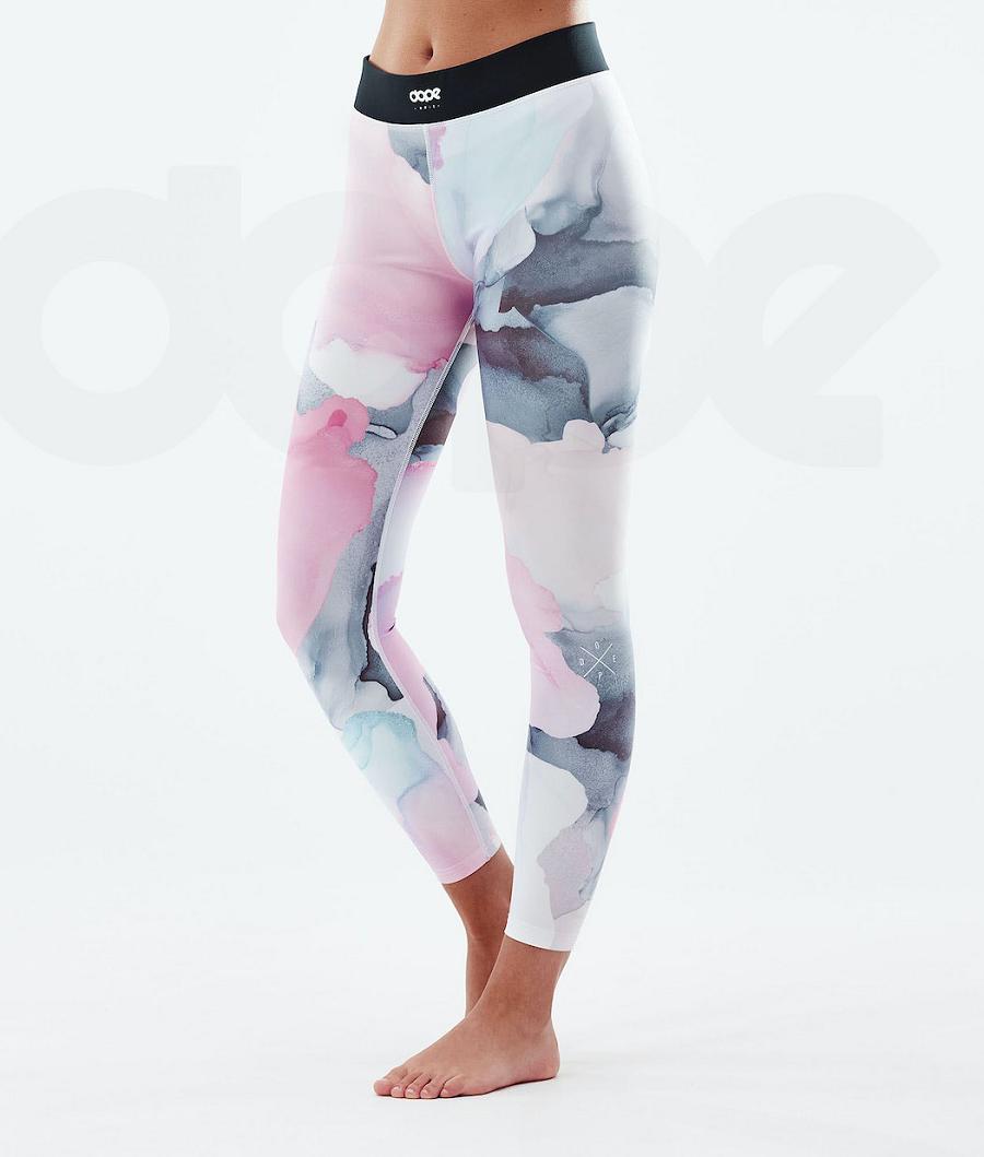 Dope Snuggle W 2X-Up Baselayer Tights Dame Blå Flerfarvede | DKRW3909