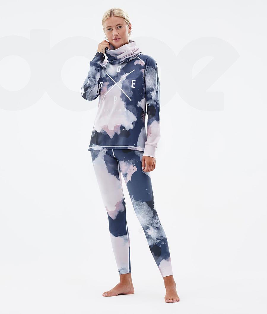 Dope Snuggle W 2X-Up Baselayer Top Dame Lyserød Blå | DKGL3891