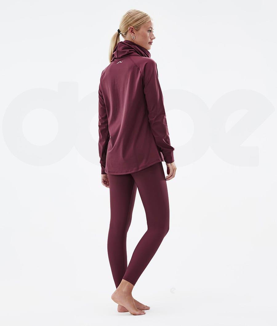 Dope Snuggle W 2X-Up Baselayer Top Dame Bordeaux | DKHK3890