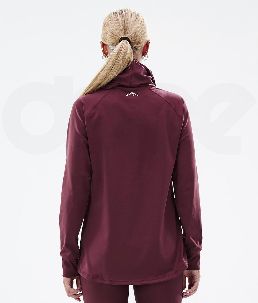 Dope Snuggle W 2X-Up Baselayer Top Dame Bordeaux | DKHK3890