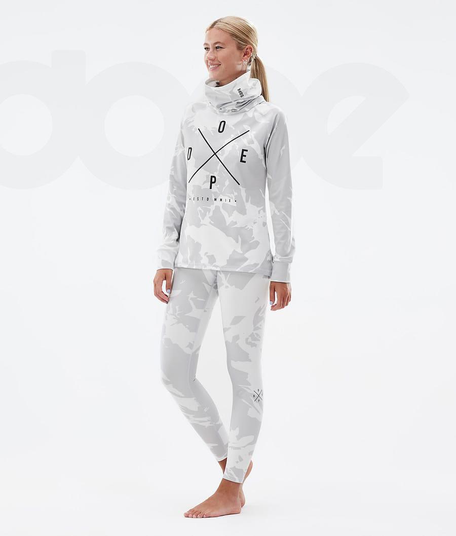 Dope Snuggle W 2X-Up Baselayer Top Dame Grå Camo | DKPQ3896