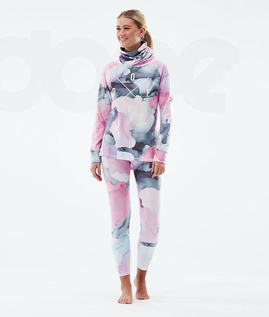 Dope Snuggle W 2X-Up Baselayer Top Dame Lyserød Flerfarvede | DKQZ3887