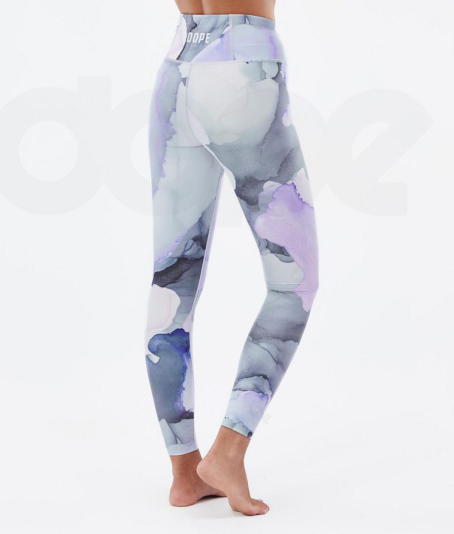 Dope Snuggle W 2X-Up Blot Baselayer Tights Dame Lilla Flerfarvede | DKXF3918