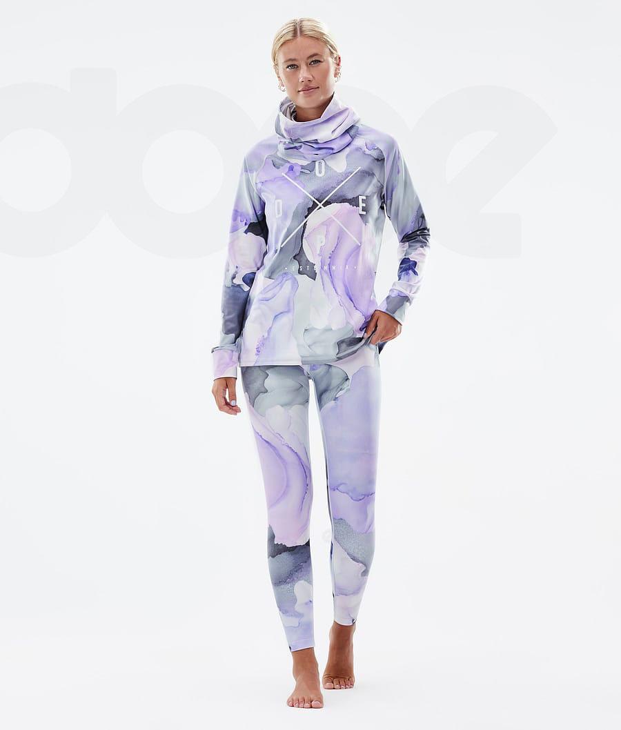 Dope Snuggle W 2X-Up Blot Baselayer Top Dame Lilla Flerfarvede | DKGL3898