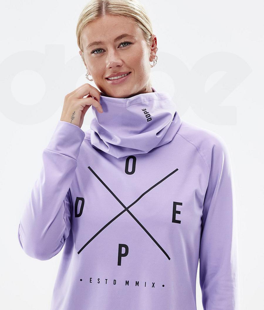 Dope Snuggle W 2X-Up Faded Baselayer Top Dame Lilla | DKDN3900