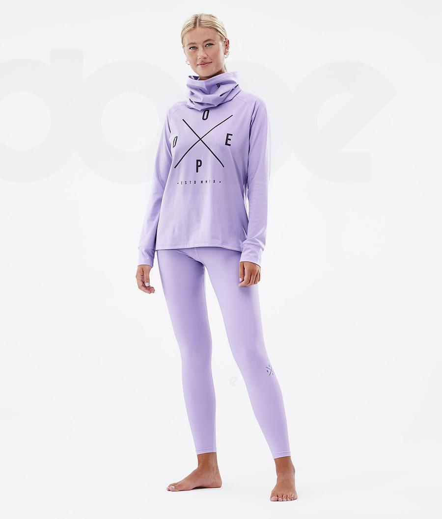 Dope Snuggle W 2X-Up Faded Baselayer Top Dame Lilla | DKDN3900