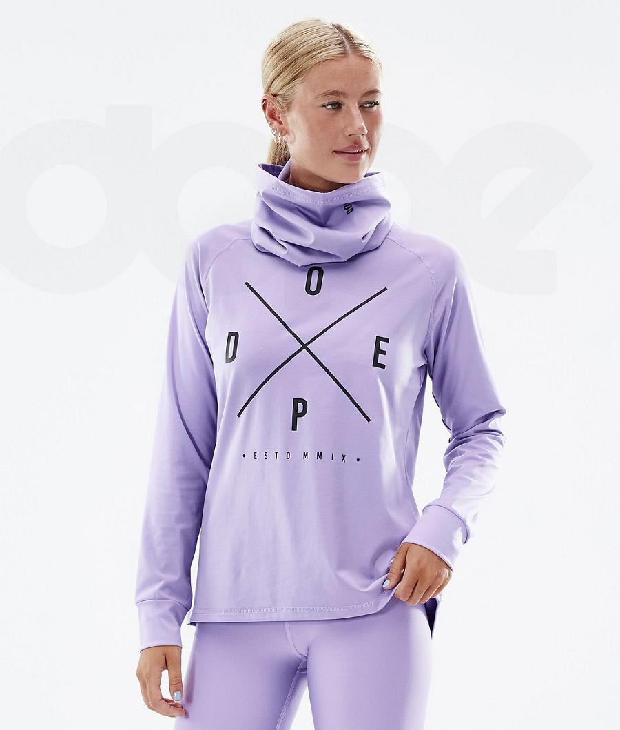 Dope Snuggle W 2X-Up Faded Baselayer Top Dame Lilla | DKDN3900