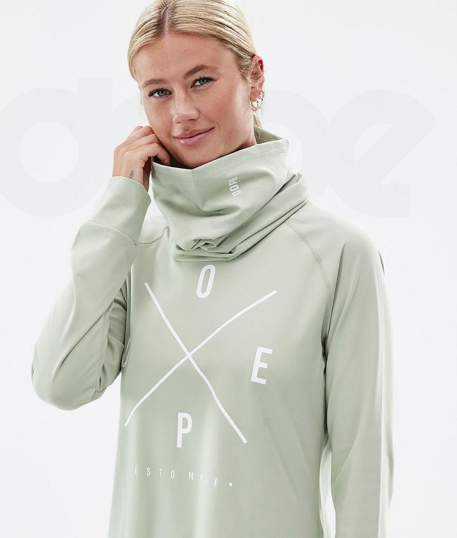 Dope Snuggle W 2X-Up Soft Baselayer Top Dame Grøn | DKAP3902