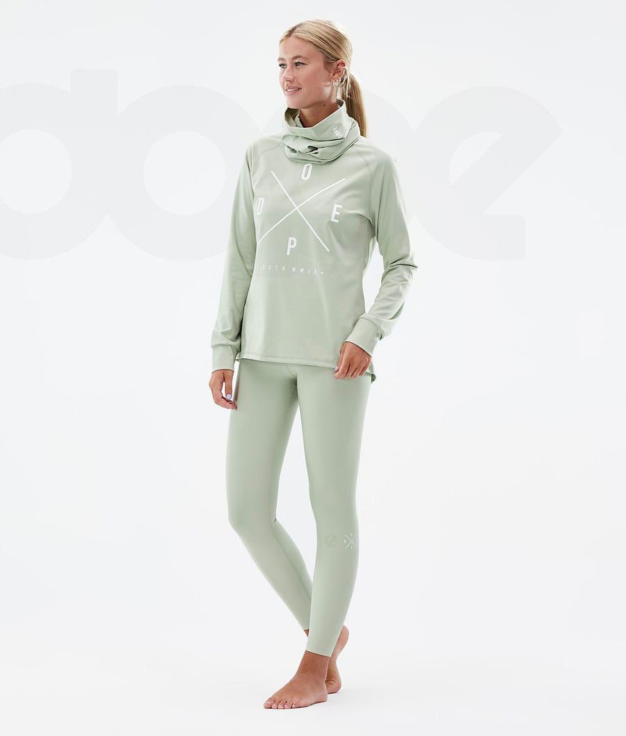 Dope Snuggle W 2X-Up Soft Baselayer Top Dame Grøn | DKAP3902