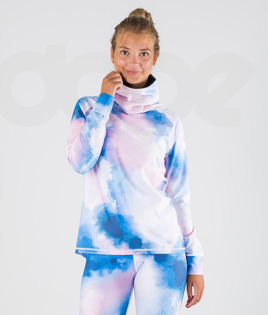 Dope Snuggle W OG Baselayer Top Dame Blå Flerfarvede | DKPQ3903