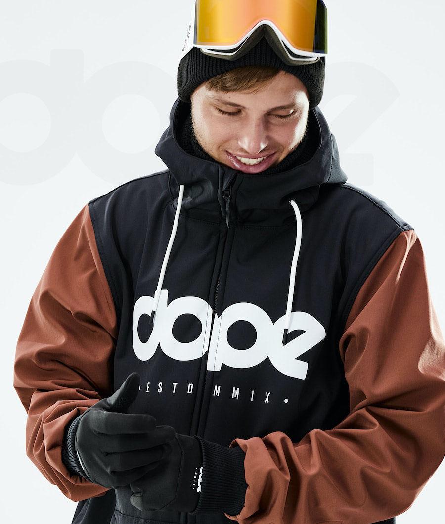 Dope Standard DO Snowboardjakker Herre Sort Brune | DKYU2819