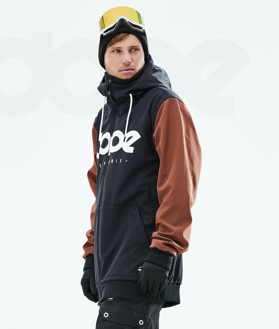 Dope Standard DO Snowboardjakker Herre Sort Brune | DKYU2819