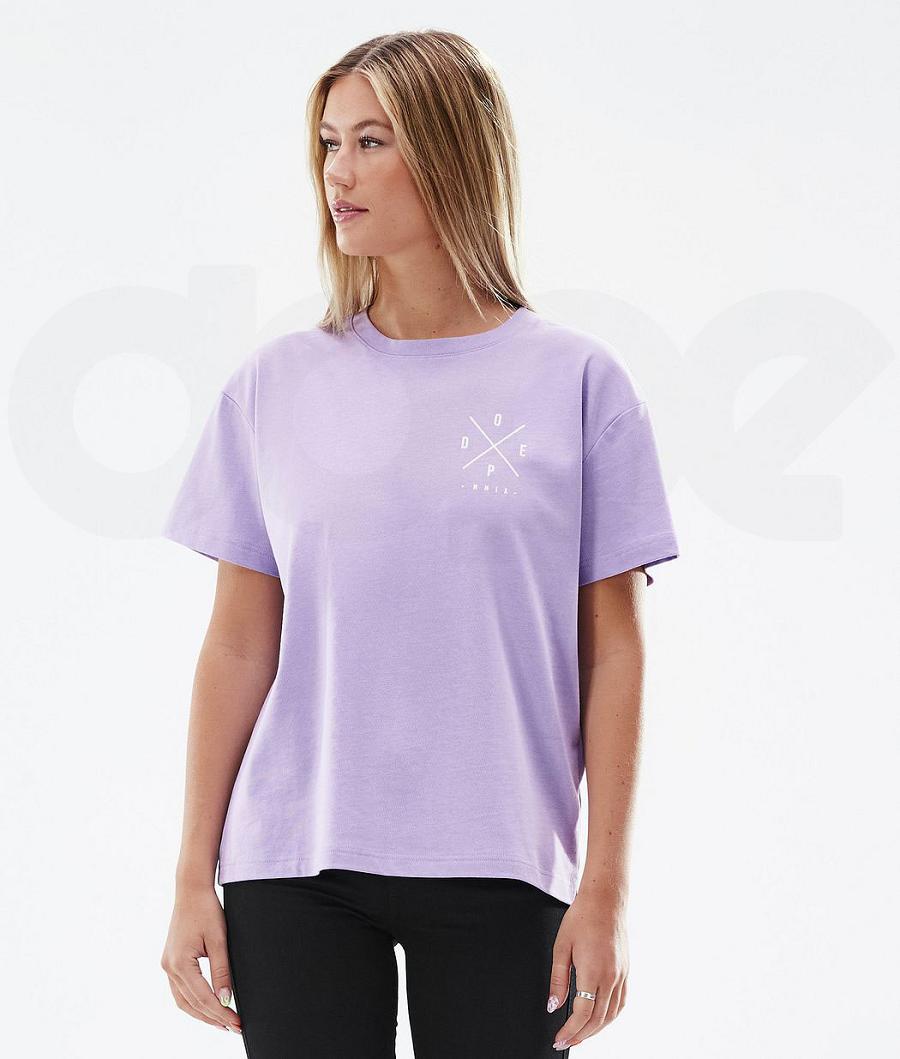 Dope Standard W 2X-Up T Shirts Dame Lilla | DKAP3773