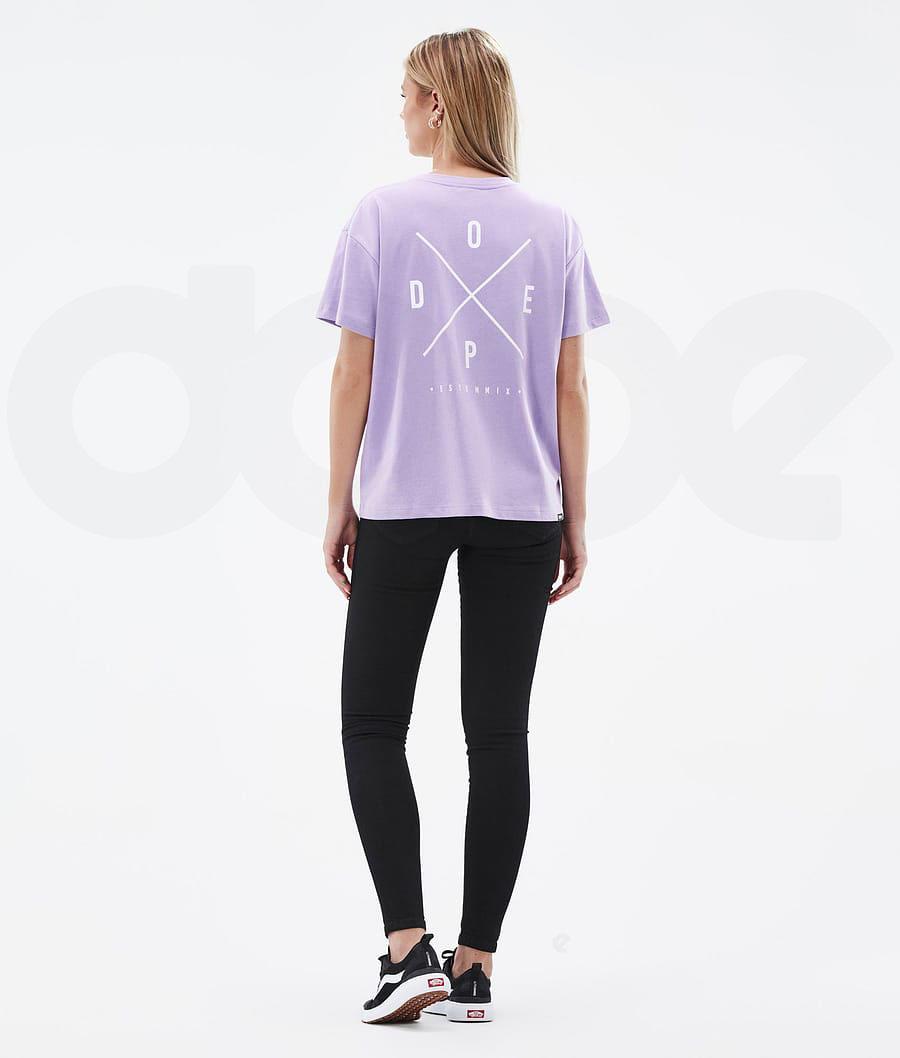 Dope Standard W 2X-Up T Shirts Dame Lilla | DKAP3773