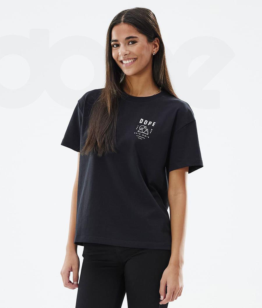 Dope Standard W Summit T Shirts Dame Sort | DKMA3784