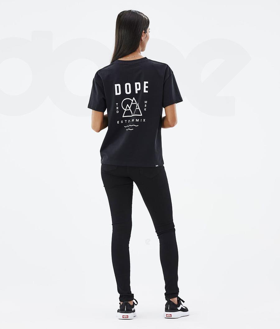 Dope Standard W Summit T Shirts Dame Sort | DKMA3784