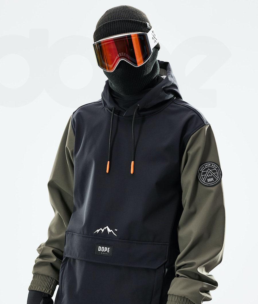 Dope Wylie Patch Snowboardjakker Herre Sort Grøn | DKCE2829