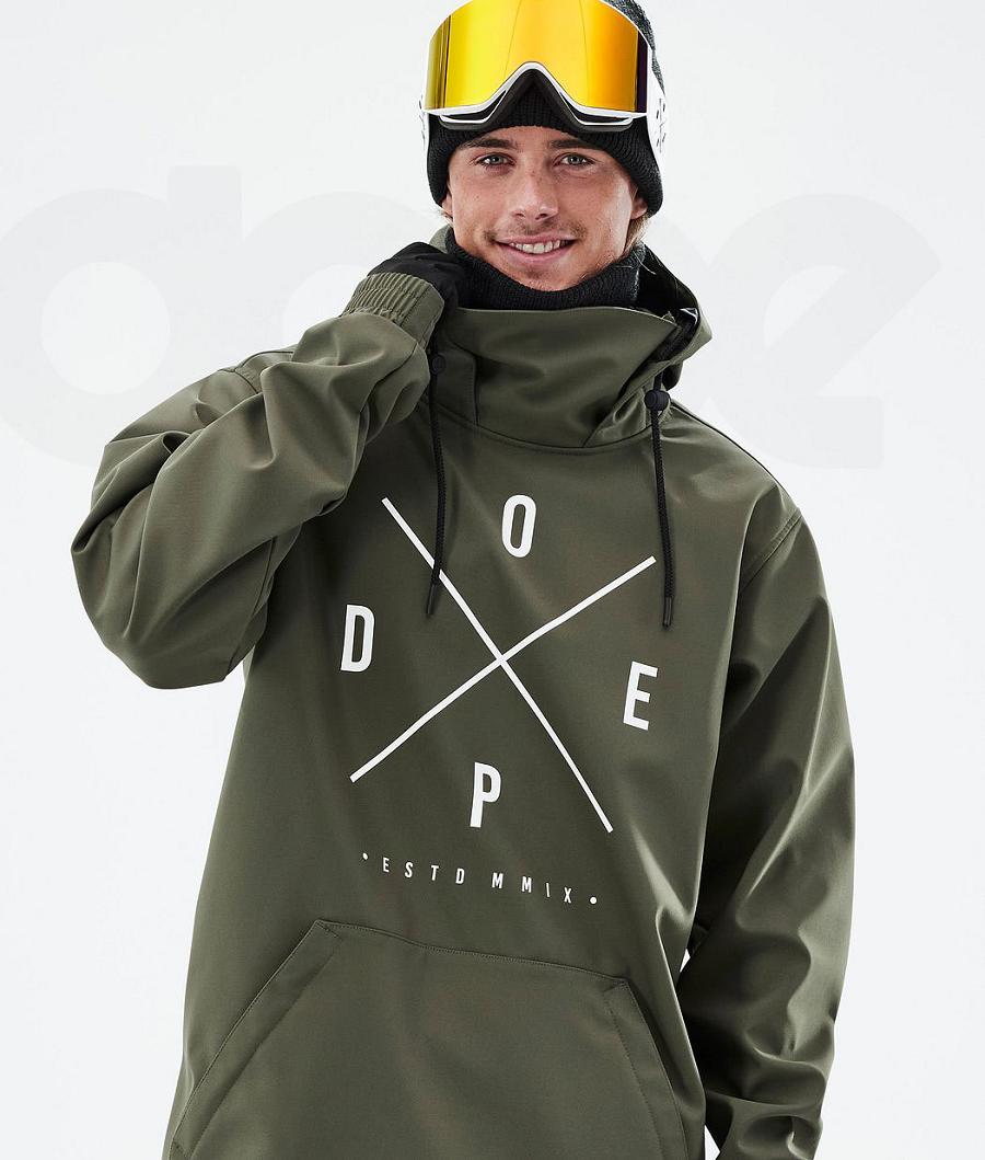 Dope Yeti 2X-Up Snowboardjakker Herre Olivengrøn Grøn | DKYU2846