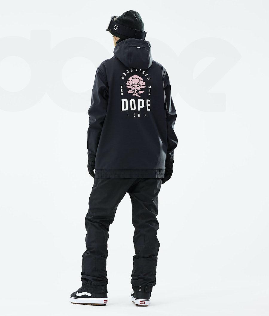 Dope Yeti W 2021 Rose Snowboardjakker Dame Sort | DKGL3534