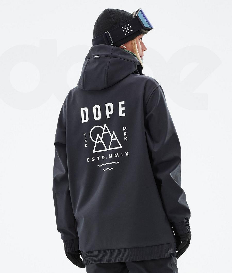 Dope Yeti W Summit Snowboardjakker Dame Sort | DKMA3549